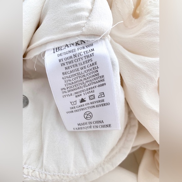 🌟PRICE DROP🌟 BLANK NYC white button-front stretchy cut-off pencil JEAN SKIRT - Picture 12 of 12